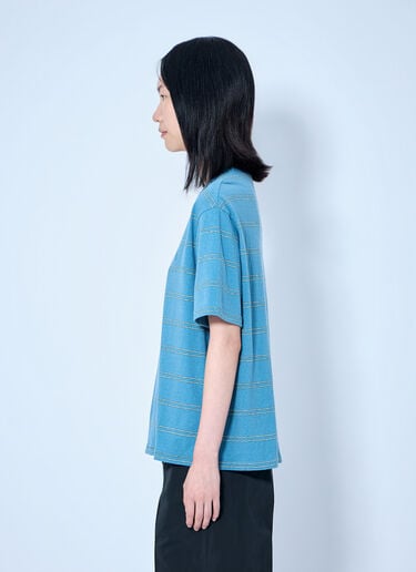 Jil Sander Striped Crewneck T-Shirt Blue jil0265004