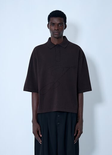 Jacquemus Le Polo Shirt Dark Brown jac0162008