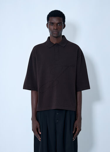 Le Polo Shirt Jacquemus Le Polo Shirt Dark Brown jac0162008