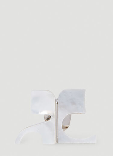 AC Studs Pearl Earrings Courrèges AC Studs Pearl Earrings Silver cou0251005