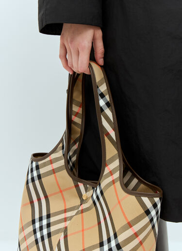 Small Check Tote Bag Burberry Small Check Tote Bag Beige bur0257032
