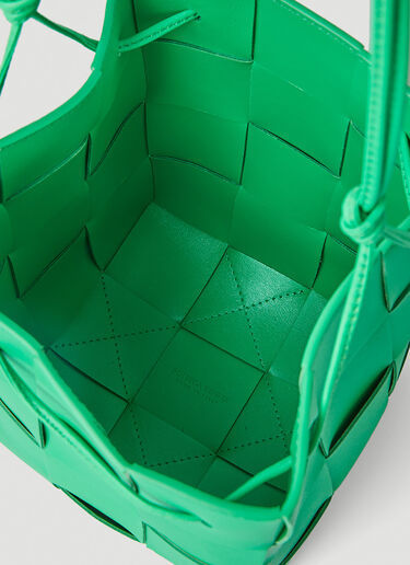 Bottega Veneta Intreccio Bucket Mini Shoulder Bag Green bov0248090