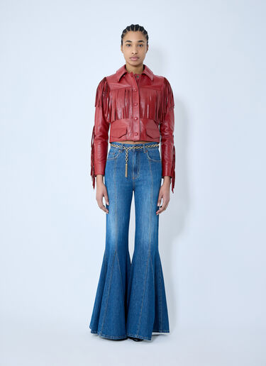 Chloé 流苏皮夹克 红色 chl0259019