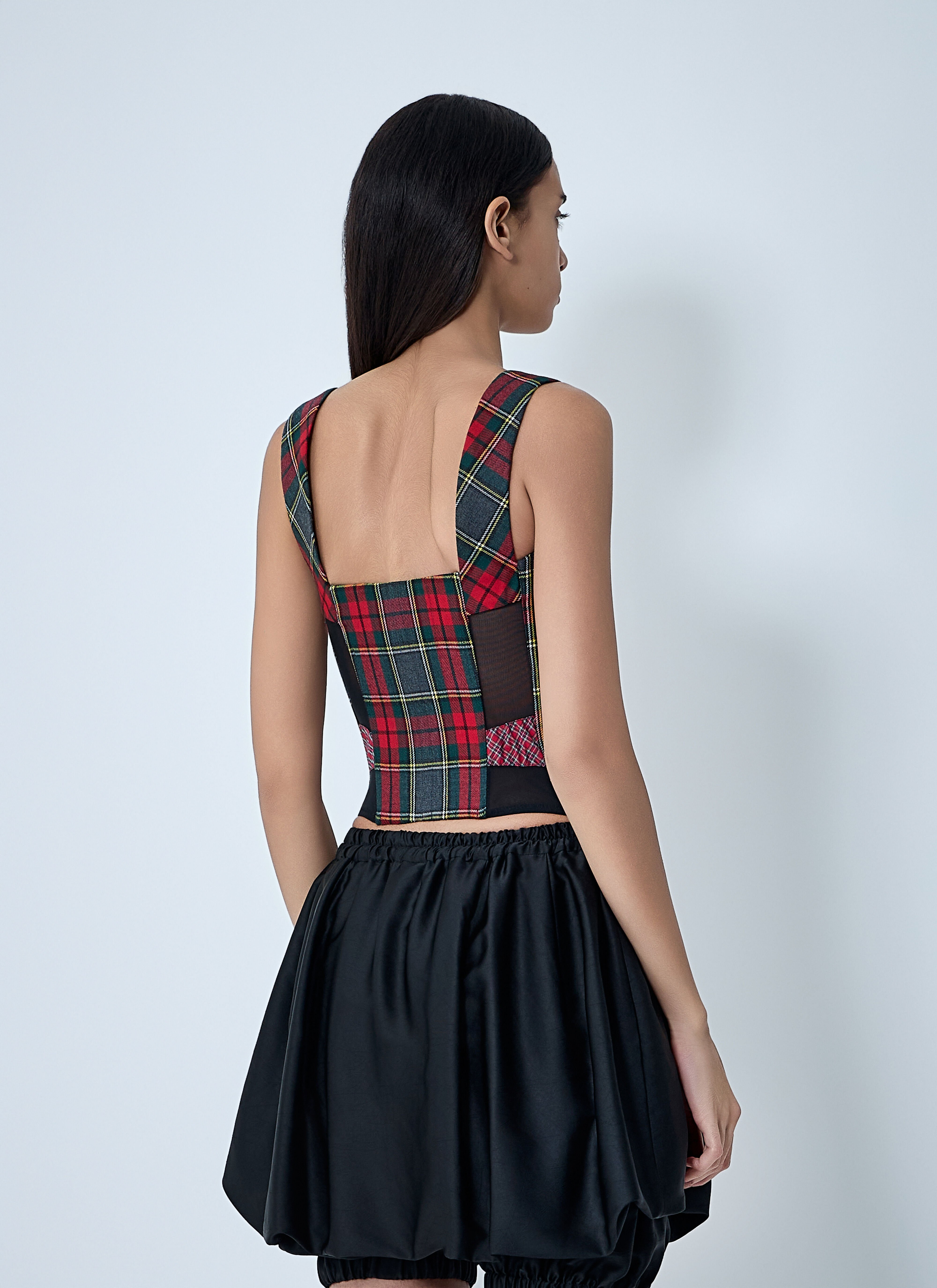 Vivienne Westwood Women's' Juliet Check Corset in Green | LN-CC®
