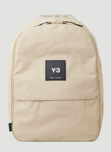 Y-3 Logo Patch Backpack Beige yyy0249005