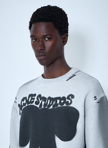 Sprayed Logo Sweatshirt Acne Studios Sprayed Logo Sweatshirt Grey acn0164039