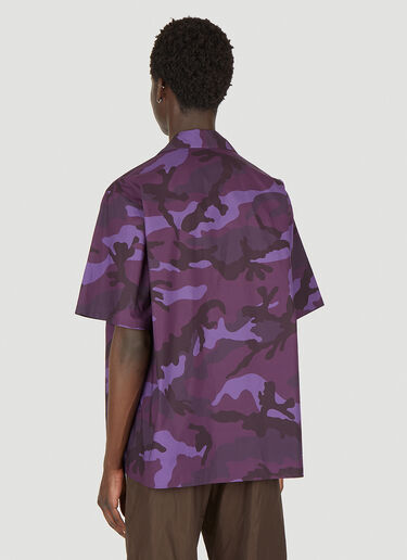 Valentino Camouflage Print Shirt Purple val0149002
