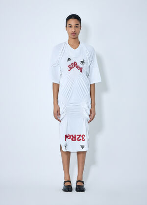LUEDER Shirred Football Dress White ldr0264006