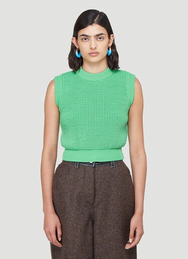 Sunnei Waffle-Knit Top Green sun0242010