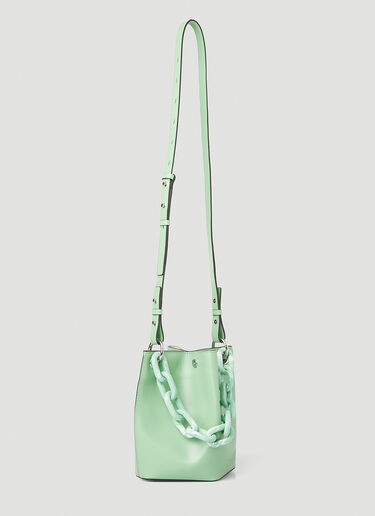 GANNI Diamond Small Bucket Bag Green gan0251105