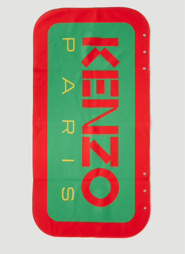 Kenzo 徽标印花披肩毯 红 knz0150057