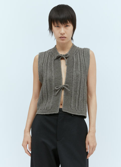 Gucci Textured Stitch Vest Black guc0255023