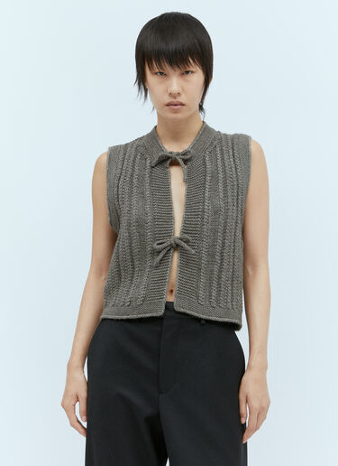 Textured Stitch Vest Lemaire Textured Stitch Vest Grey lem0254012