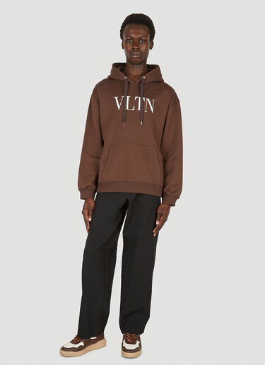 Valentino VLTN 徽标连帽运动衫 棕 val0149016