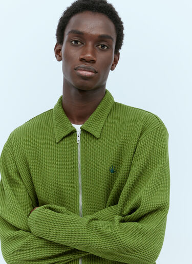 Stüssy Big Thermal Zip Up Shirt Green sts0151009