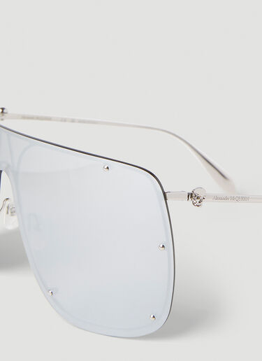 Alexander McQueen Skull Mask Sunglasses Silver amq0251062