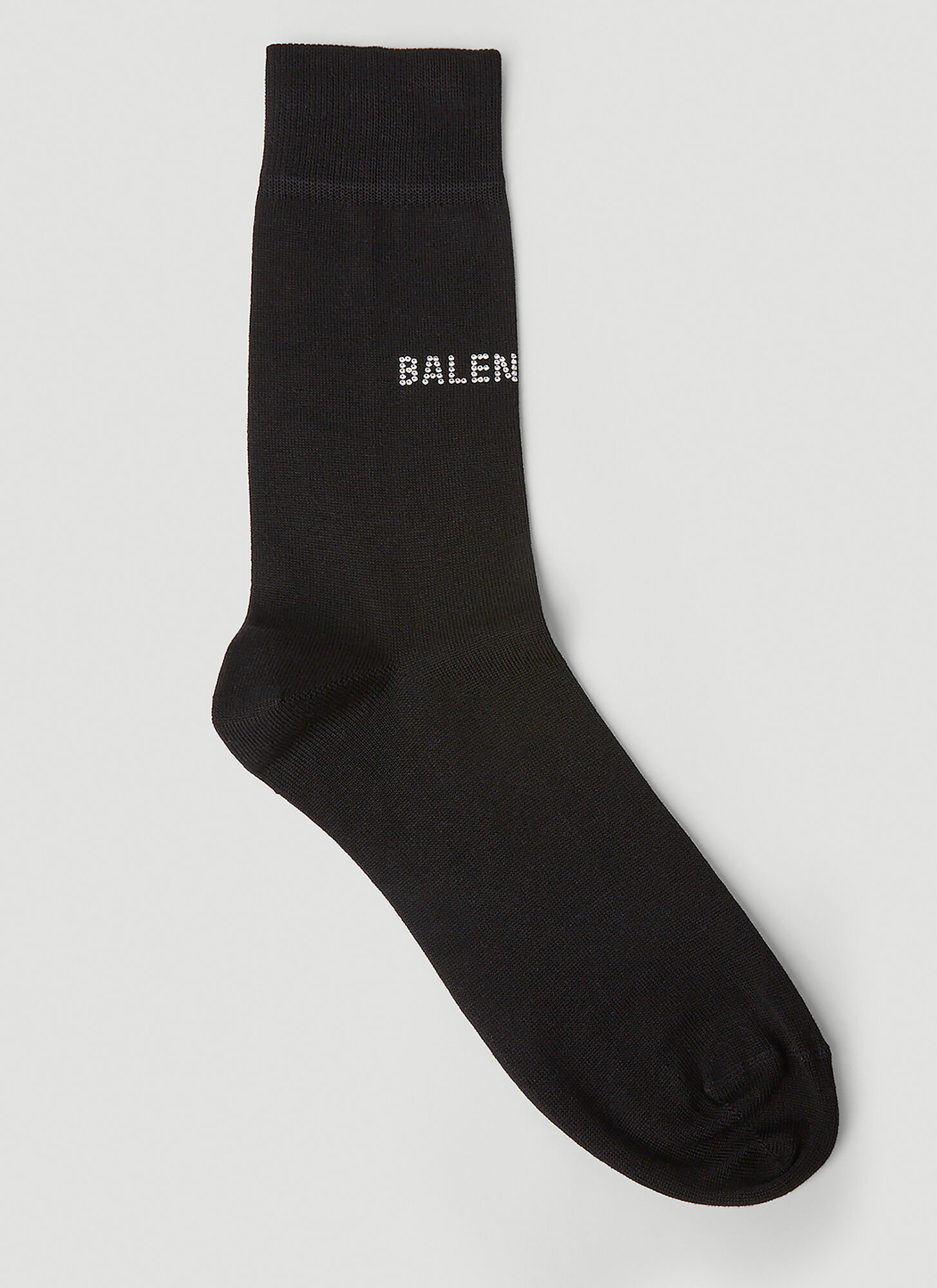 Balenciaga Stud Logo Socks In Black