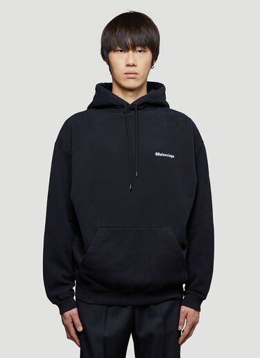 Balenciaga Logo Hooded Sweatshirt   Black bal0143028