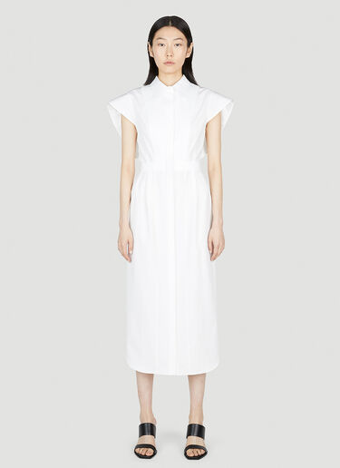 Alexander McQueen Poplin Day Dress White amq0252034