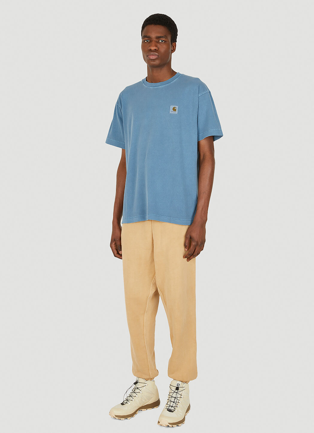 Carhartt WIP Nelson Short Sleeve T Shirt en Blue LN CC