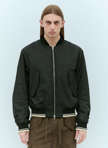 Dries Van Noten 对比色饰边飞行员夹克 黑 dvn0156004