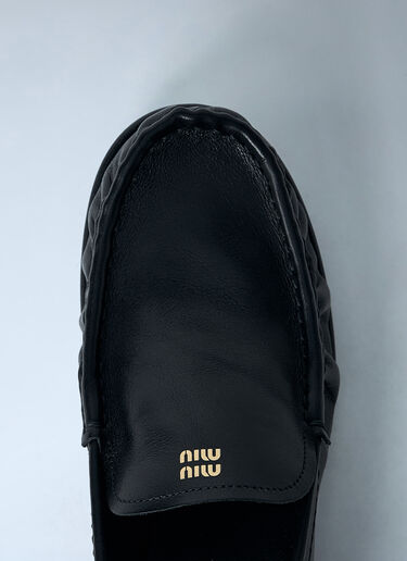 Leather Loafers Miu Miu Leather Loafers Black miu0263022