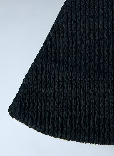 LN-CC® - Homme Plissé Issey Miyake: Mesh Pleats Hat - Black Homme Plissé Issey Miyake Mesh Pleats Hat Black hmp0166004