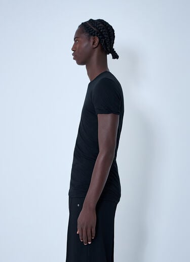 Cotton Short Sleeve T-Shirt Rick Owens Cotton Short Sleeve T-Shirt Black ric0161020