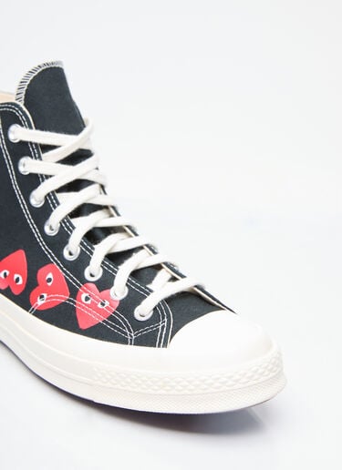 Comme des Garçons PLAY x Converse Multi-Heart Chuck 70 High-Top Sneakers Black cpc0355007