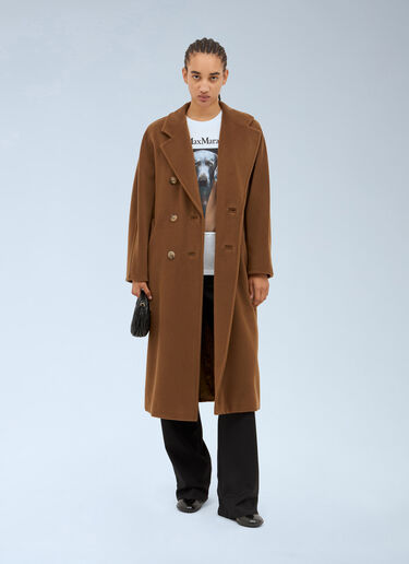 Max Mara Madame 101801 Coat Brown max0257013