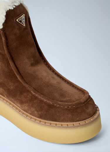 Suede Boots Prada Suede Boots Brown pra0262067