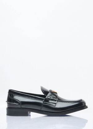 Prada Brushed Leather Loafers Black pra0259005