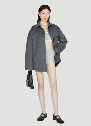 Padded Velour Jacket Miu Miu Padded Velour Jacket Grey miu0254012