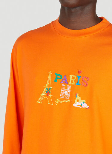 Carne Bollente 파리에서 보내는 키스 티셔츠 오렌지 cbn0352015