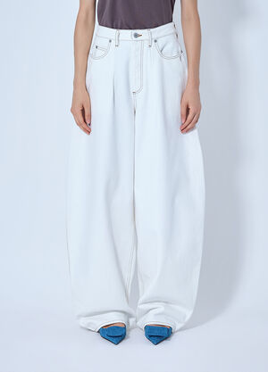 Jacquemus Le De-Nîmes Ovalo Jeans White jac0266012