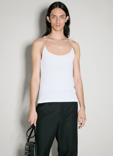 Y/project WHITE INVISIBLE STRAP TANK TOP - White