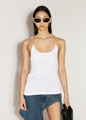 Y/Project Invisible Strap Tank Top White ypr0255002