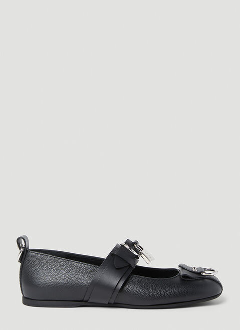 Thom Browne Lock Ballerina Pumps Black thb0253025
