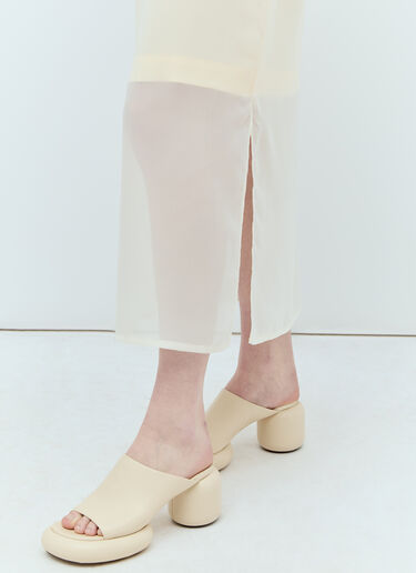 Sportmax 더블 레이어 미디 스커트  화이트 spx0256002