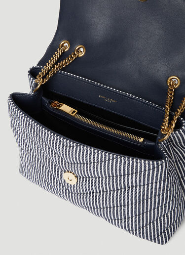Saint Laurent Loulou Striped Shoulder Bag Blue sla0251117