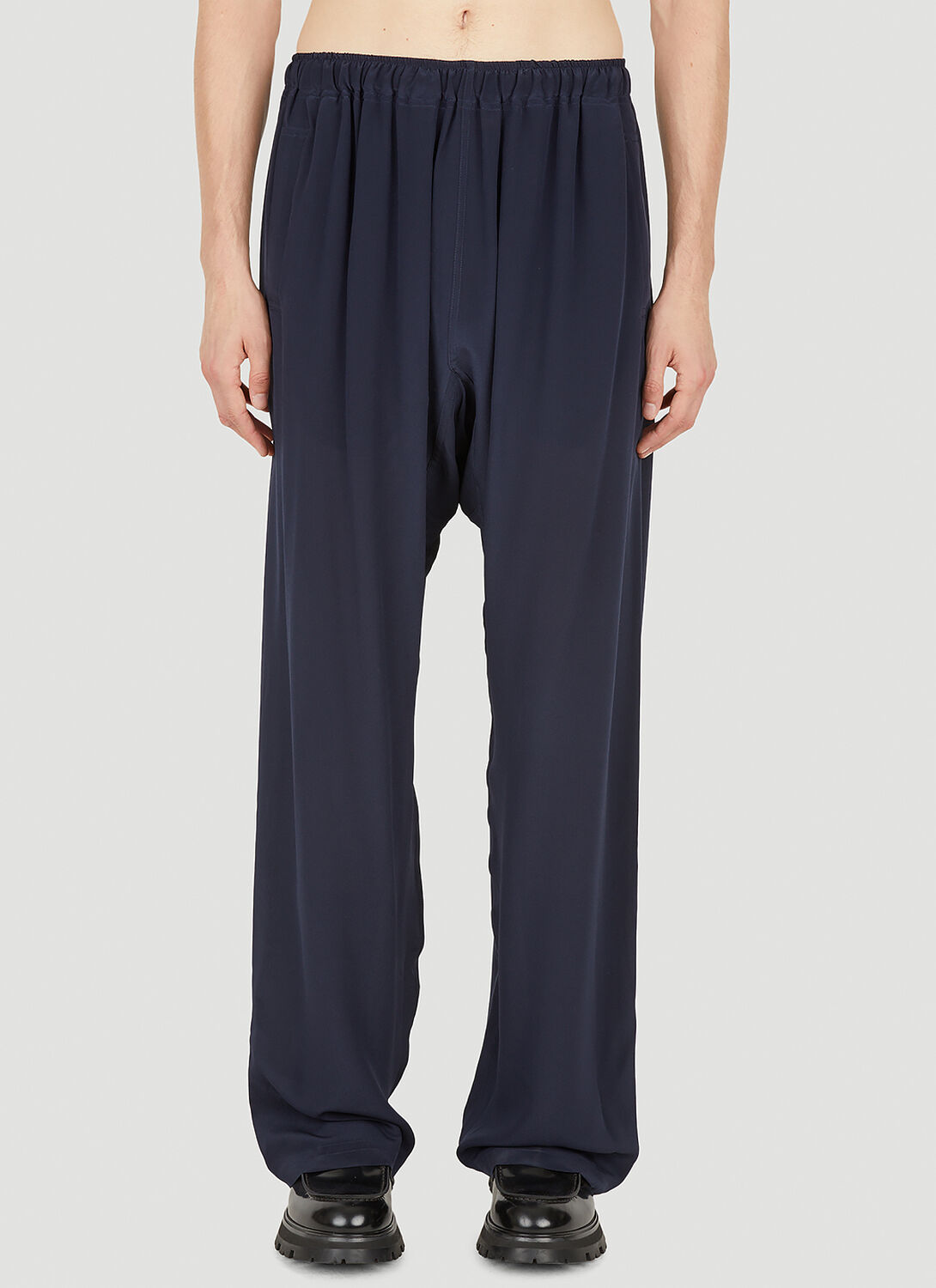 Vivienne Westwood Wide-leg High-waisted Trousers In Blue