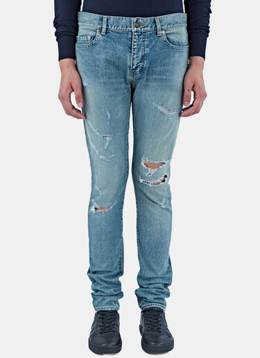Saint Laurent 5 Pocket New Trash Jeans Blue sla0126031