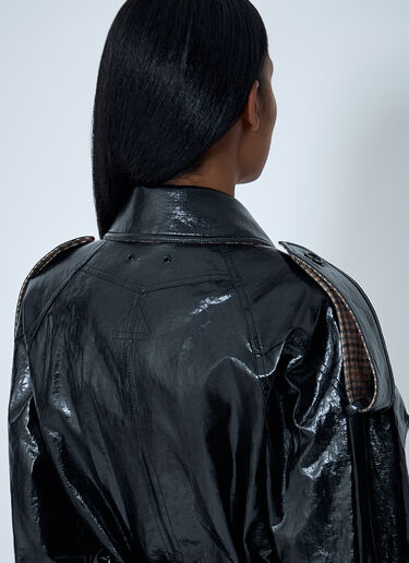 Patent Leather Trench Coat Chloé Patent Leather Trench Coat Black chl0262011