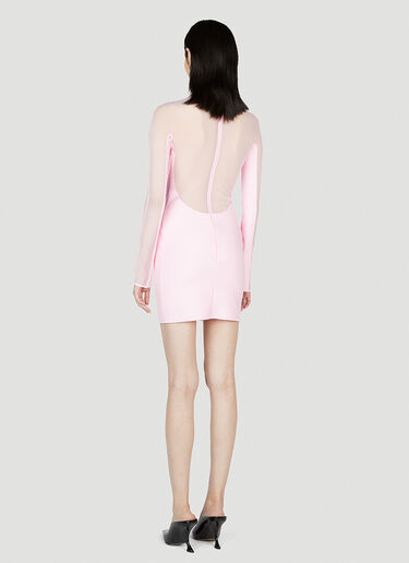 Mugler Mesh Dress Pink mug0252014