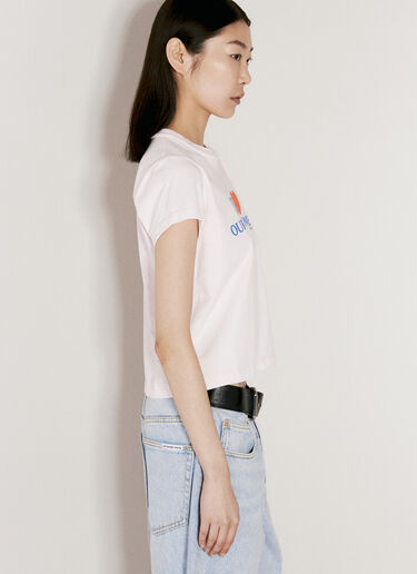 Alexander Wang 그래픽 슈렁큰 티셔츠  화이트 awg0256006