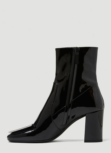 Saint Laurent Maxine Patent Ankle Boots Black sla0248019