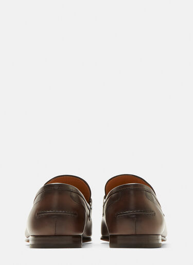 Gucci Jordaan Leather Loafers Brown guc0131042