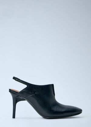 Capasa Milano Leather Slingback Mules Black cps0266008