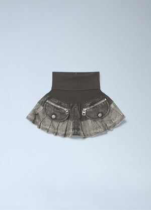 Miss Sixty x KNWLS Patchwork Denim Skirt Black msk0263007