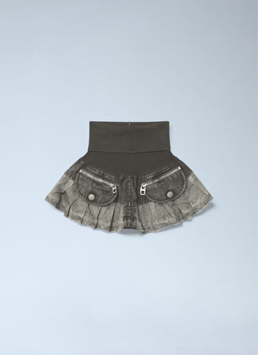Patchwork Denim Skirt Miss Sixty x KNWLS Patchwork Denim Skirt Black msk0263007